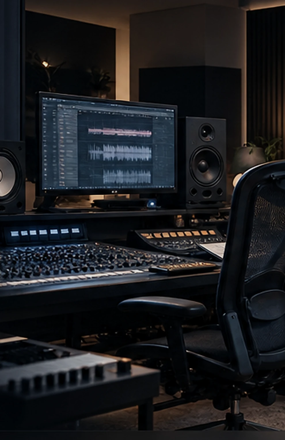 Professional music recording studio interior Reiz Record Management